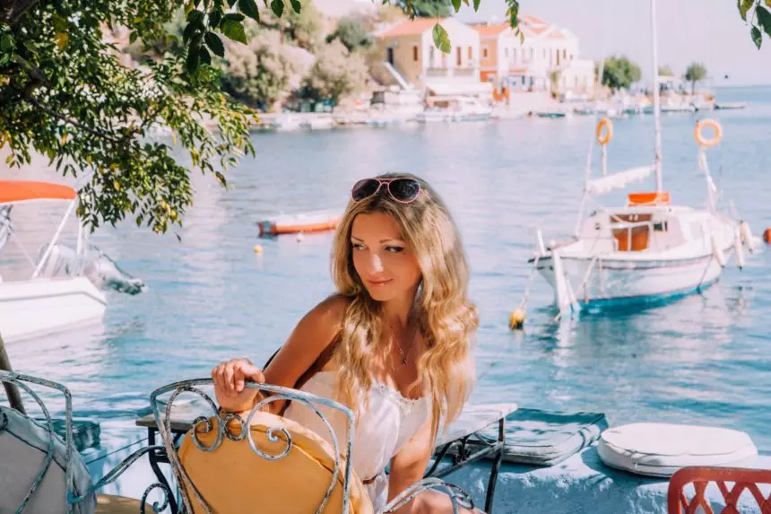 A girl in Greece