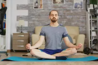 Man practicing mindfulness
